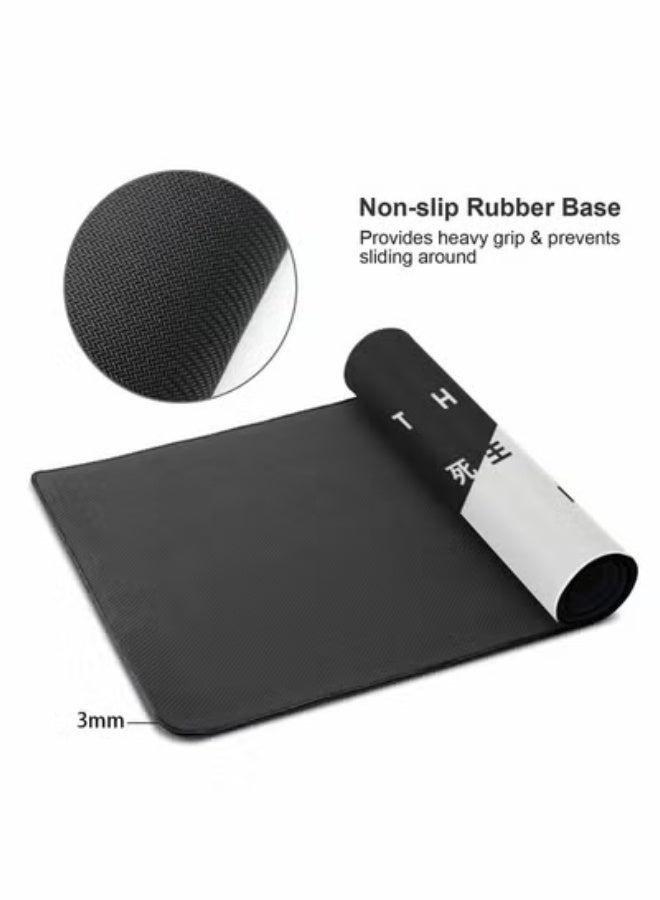 Y&D Gaming Mouse Pad Black and White Cherry Blossom,Extended Large Mat Desk Pad, Stitched Edges Mousepad, Long Non-Slip Rubber Base Mice Pad(31.5x11.8x0.12 Inch) - Image 5